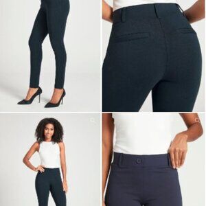 Betabrand Navy Classic Skinny-Leg Dress Pant Yoga Pants | Medium Petite
